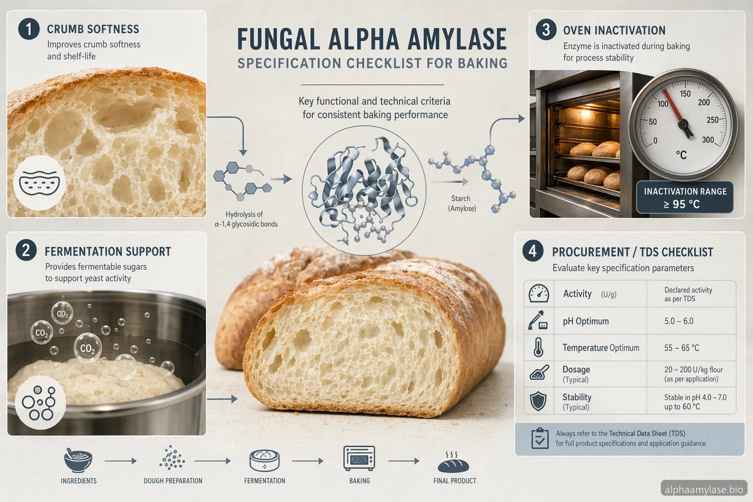 Fungal Alpha Amylase: Alpha-Amylase Specification Checklist for Baking — at-a-glance summary